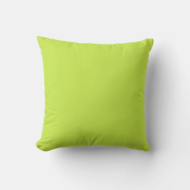 Lime Green Throw Pillow 16" x 16" (Front)