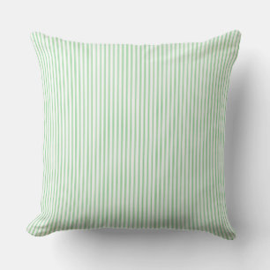 Lime Green Ticking Stripe Cushion