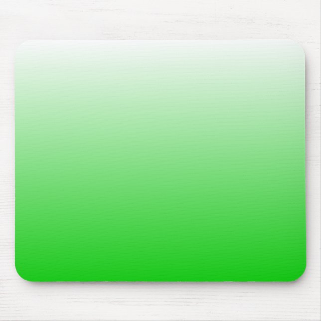 lime green to white gradient #00cc00 mouse mat (Front)