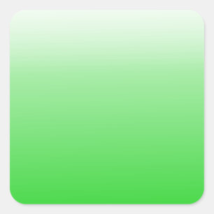 lime green to white gradient #00cc00 square sticker