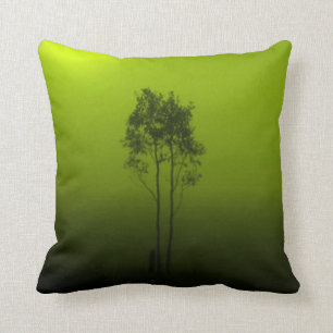 Lime Green Trees Pillow