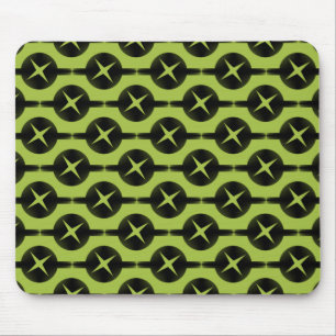 Lime Green Uncommon Circles Mousepad