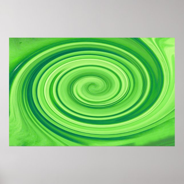 Lime Green Whirlpool Poster (Front)
