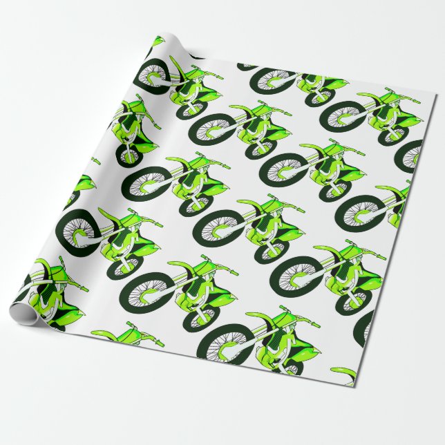 Lime Green Wrapping Paper (Unrolled)