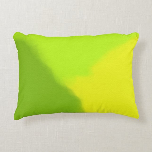 Lime Green & Yellow Decorative Cushion (Front)