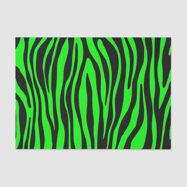 Lime Green Zebra Tissue Paper (Front)