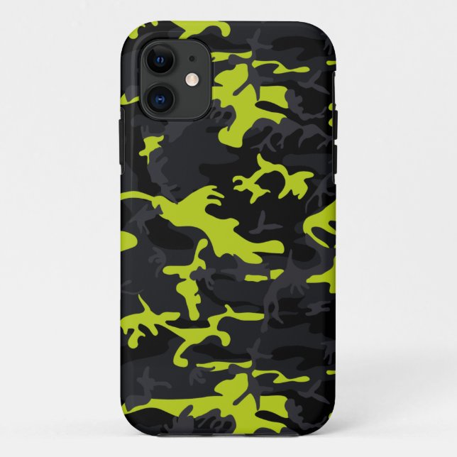 Lime Highlights Camo Case-Mate iPhone Case (Back)