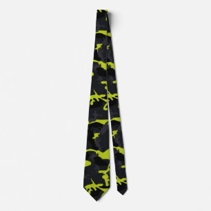 Lime Highlights Camo Tie