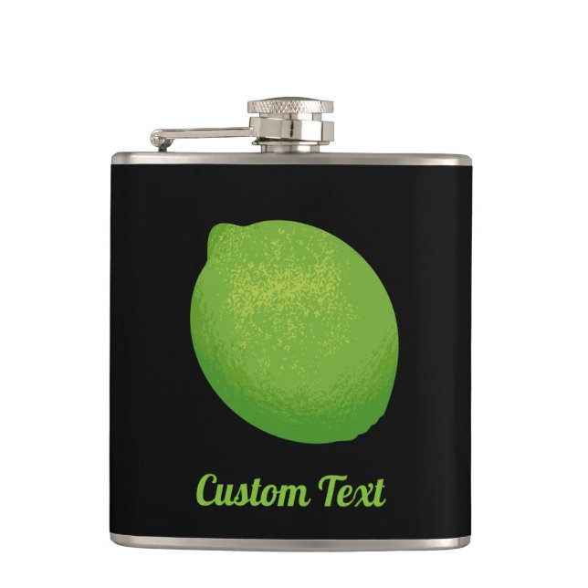 Lime Hip Flask (Front)