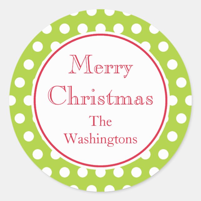 Lime Holiday Stickers (Front)