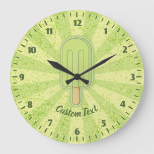 Lime Ice Cream Stick Clock