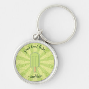 Lime Ice Cream Stick Key Ring