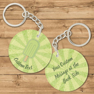 Lime Ice Cream Stick Keychain