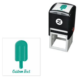 Lime Ice Cream Stick Self-inking Stamp