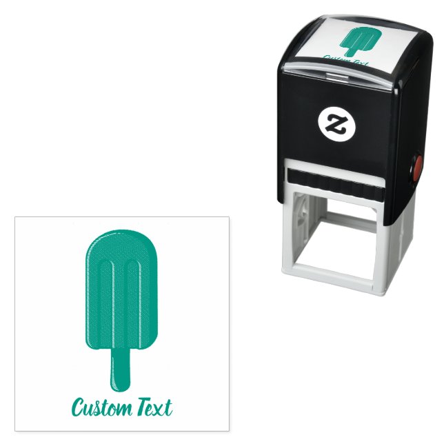Lime Ice Cream Stick Self-inking Stamp (In Situ)