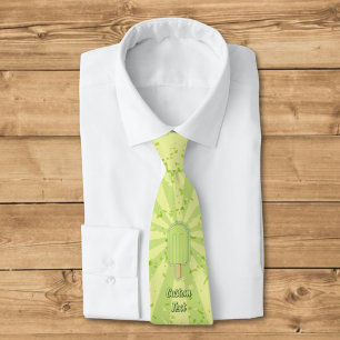 Lime Ice Cream Stick Tie