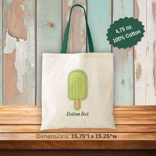 Lime Ice Cream Stick Tote Bag