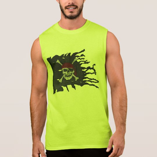 Lime Jolly Roger Sleeveless Shirt