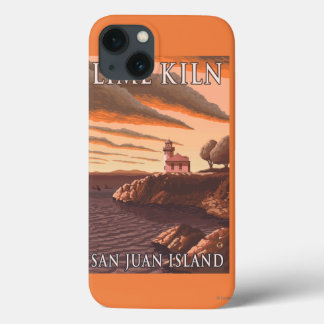 Lime Kiln Lighthouse Vintage Travel Poster iPhone 13 Case
