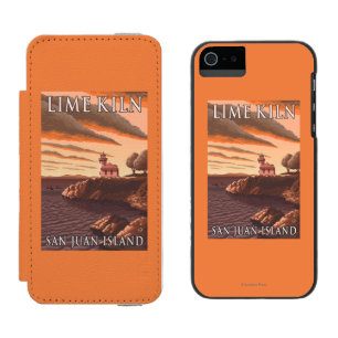 Lime Kiln Lighthouse Vintage Travel Poster Incipio Watson™ iPhone 5 Wallet Case