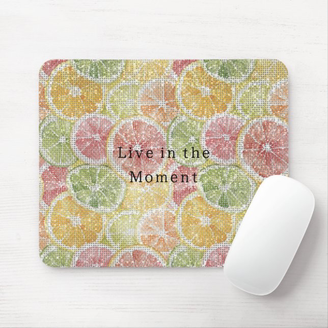 Lime Lemon Orange Grapefruit Fruit Sparkle  Mouse Mat (With Mouse)