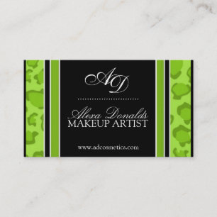 Lime Leopard Print Business Card