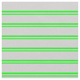 Lime & Light Grey Lined/Striped Pattern Fabric