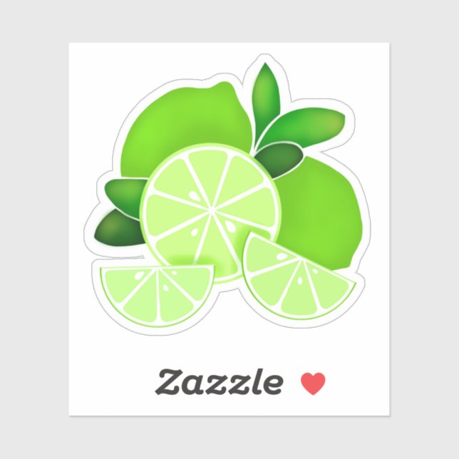 Lime  | lime slices | sunny citrus pattern    (Sheet)