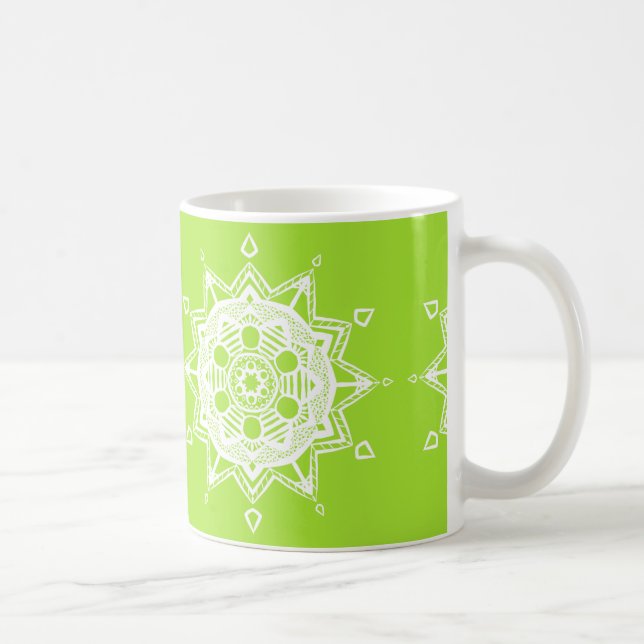 Lime Mandala Coffee Mug (Right)