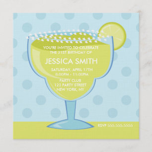 Lime Margarita Birthday Invitation