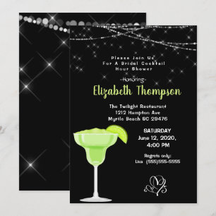 Lime Margarita Bridal Cocktail Shower Invitation