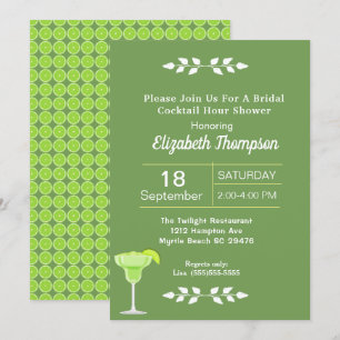 Lime Margarita Bridal Cocktail Shower Invitation