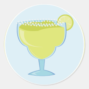 Lime Margarita Classic Round Sticker