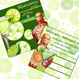 Lime   Margarita Happy Hour   Party Invitation