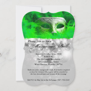 Lime Masquerade Ball Mask Costume Halloween Part Invitation