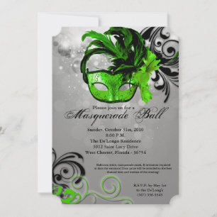 Lime Masquerade Ball Mask Costume Halloween Part Invitation