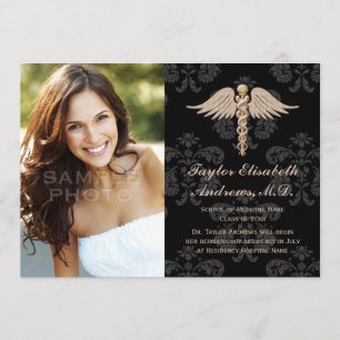 Lime Medical School Graduation Announcement Invite