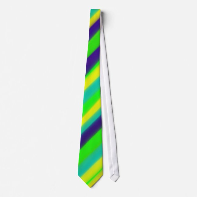 Lime Mint Navy Abstract Stripes Tie (Front)