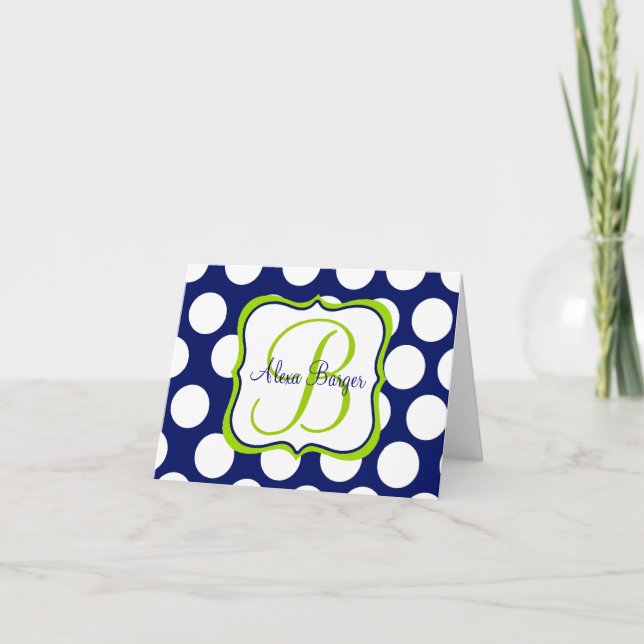 Lime & Navy Notecards (Front)