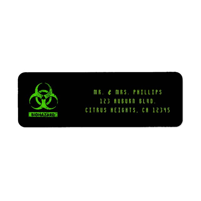 Lime Neon Green Bio-Hazard Chemicals Graphic (Front)