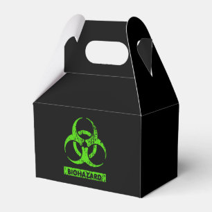 Lime Neon Green Bio-Hazard Chemicals Graphic Favour Box