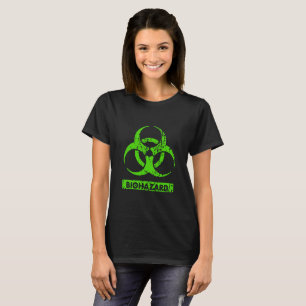 Lime Neon Green Bio-Hazard Chemicals Graphic T-Shirt