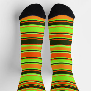 Lime, Orange, & Tangerine Crew Socks