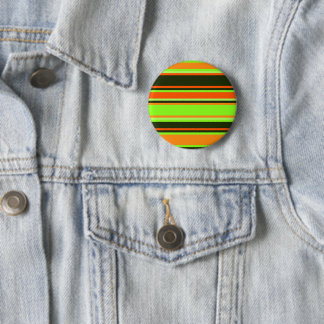 Lime, Orange, & Tangerine Striped Button Pin