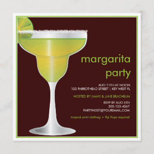 Lime Paradise Margarita Party Invitation