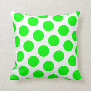 Lime Polka Dot Cushion