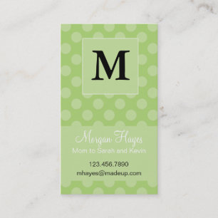 Lime Polka Mummy Card
