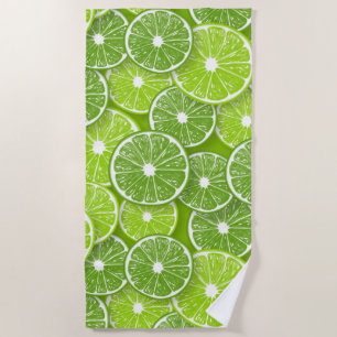 Lime pop beach towel