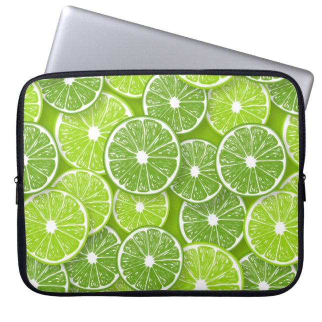 Lime pop laptop sleeve (Front)