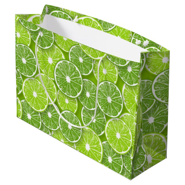 Lime pop large gift bag (Back Angled)